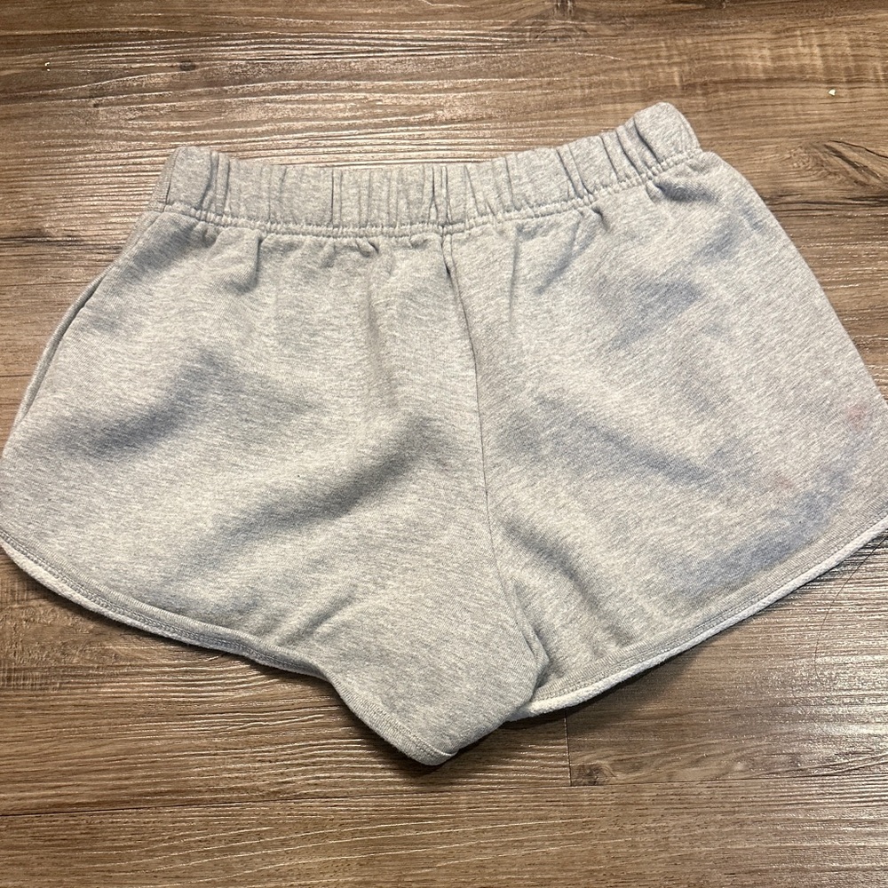 Brandy Melville Light Gray Elastic-Waist Athletic Shorts